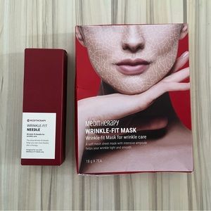 MEDITHERAPY Wrinkle Fit Mesh Sheet Masks 3x + Boosting Roller Needle Set